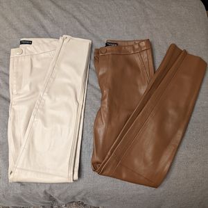 Zara Faux Leather Skinny Pants